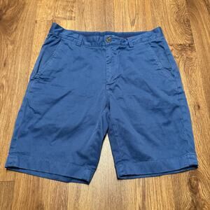 Brooks Brothers Red Fleece Men Blue Chino Cotton Shorts Size 32 Preppy 9" Inseam